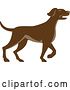 Vector Clip Art of Retro Brown Pointer Dog by Patrimonio