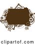 Vector Clip Art of Retro Brown Steampunk Frame with Gears by BNP Design Studio