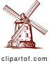 Vector Clip Art of Retro Brown Windmill 3 by Vector Tradition SM
