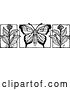 Vector Clip Art of Retro Butterfly and Milkweed Flowers by Prawny Vintage