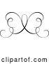 Vector Clip Art of Retro Calligraphic Butterfly Design Element by Frisko