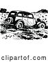 Vector Clip Art of Retro Car Driving Through Mud by Prawny Vintage