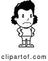 Vector Clip Art of Retro Cartoon Angry Black Girl in Shorts, with Hands on Her Hips by Cory Thoman