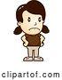 Vector Clip Art of Retro Cartoon Angry White Girl with Hands on Her Hips by Cory Thoman