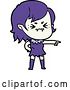 Vector Clip Art of Retro Cartoon Annoyed Vampire Girl by Lineartestpilot