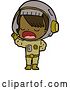 Vector Clip Art of Retro Cartoon Astronaut Lady Explaining by Lineartestpilot