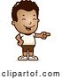 Vector Clip Art of Retro Cartoon Black Boy in Shorts, Laughing and Pointing by Cory Thoman