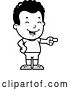 Vector Clip Art of Retro Cartoon Black Boy in Shorts, Laughing and Pointing by Cory Thoman