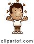 Vector Clip Art of Retro Cartoon Black Boy in Shorts, with Open Arms and Love Hearts by Cory Thoman