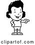 Vector Clip Art of Retro Cartoon Black Girl in Shorts, Laughing and Pointing by Cory Thoman