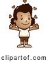 Vector Clip Art of Retro Cartoon Black Girl in Shorts, with Open Arms and Love Hearts by Cory Thoman