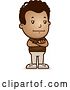 Vector Clip Art of Retro Cartoon Bored or Stubborn Black Boy Standing with Folded Arms by Cory Thoman