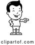 Vector Clip Art of Retro Cartoon Boy in Shorts, Laughing and Pointing by Cory Thoman