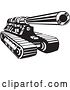 Vector Clip Art of Retro Cartoon Cannon Military Artillery Tank by Patrimonio
