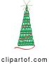 Vector Clip Art of Retro Cartoon Christmas Tree of Beer Bottles by Patrimonio