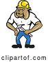 Vector Clip Art of Retro Cartoon Construction Bulldog Holding a Hammer by Patrimonio
