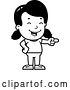 Vector Clip Art of Retro Cartoon Girl Laughing and Pointing by Cory Thoman