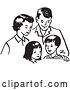 Vector Clip Art of Retro Cartoon Happy Family by Picsburg