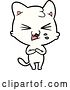 Vector Clip Art of Retro Cartoon Hissing Cat by Lineartestpilot