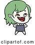 Vector Clip Art of Retro Cartoon Laughing Vampire Girl by Lineartestpilot