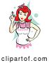 Vector Clip Art of Retro Cartoon Mother Wagging Her Finger by Andy Nortnik