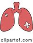 Vector Clip Art of Retro Cartoon Repaired Lungs by Lineartestpilot