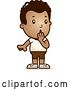 Vector Clip Art of Retro Cartoon Surprised Gasping Black Boy in Shorts by Cory Thoman