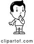 Vector Clip Art of Retro Cartoon Surprised Gasping Boy in Shorts by Cory Thoman