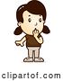 Vector Clip Art of Retro Cartoon Surprised Gasping White Girl by Cory Thoman