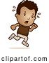 Vector Clip Art of Retro Cartoon Tired Black Boy Running by Cory Thoman