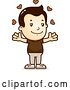 Vector Clip Art of Retro Cartoon White Boy with Open Arms and Love Hearts by Cory Thoman