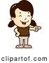 Vector Clip Art of Retro Cartoon White Girl Laughing and Pointing by Cory Thoman