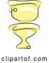 Vector Clip Art of Retro Cartoon Yellow Toilet by BNP Design Studio