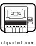 Vector Clip Art of Retro Cassette Tape in a Player by Lal Perera