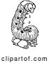 Vector Clip Art of Retro Caterpillar Drooling by Prawny Vintage