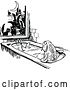 Vector Clip Art of Retro Cats Watching a Fish in a Bath by Prawny Vintage