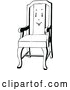 Vector Clip Art of Retro Chair with a Face by Prawny Vintage