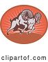 Vector Clip Art of Retro Charging Ram Logo by Patrimonio