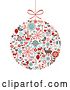 Vector Clip Art of Retro Christmas Bauble of Holiday Items by OnFocusMedia
