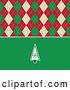 Vector Clip Art of Retro Christmas Tree over Green Dots with Argyle by KJ Pargeter