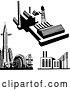 Vector Clip Art of Retro City and Factories by BestVector
