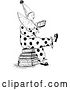 Vector Clip Art of Retro Clown Reading Joke Books by Prawny Vintage