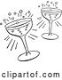 Vector Clip Art of Retro Cocktail Glasses by BestVector