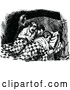 Vector Clip Art of Retro Couple in Bed by Prawny Vintage