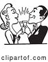 Vector Clip Art of Retro Couple Toasting by BestVector