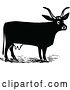 Vector Clip Art of Retro Cow 3 by Prawny Vintage