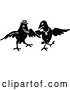 Vector Clip Art of Retro Crow Couple Dancing by Prawny Vintage
