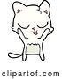 Vector Clip Art of Retro Cute Cartoon Cat by Lineartestpilot