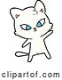 Vector Clip Art of Retro Cute Cartoon Cat by Lineartestpilot