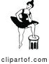 Vector Clip Art of Retro Dancing Ballerina 12 by Prawny Vintage